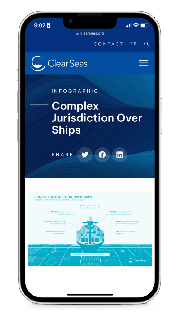Clear Seas Infographic on Mobile