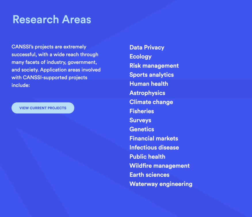 CANSSI Research Areas