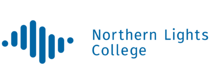Logo of Northern Lights College featuring a wave-like graphic and the college name in blue text.