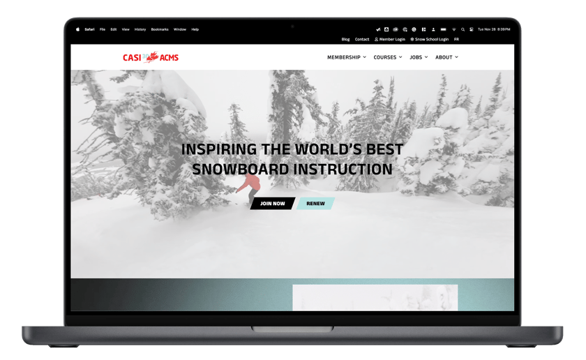 CASI ACMS Website Mockup on MacBook Pro