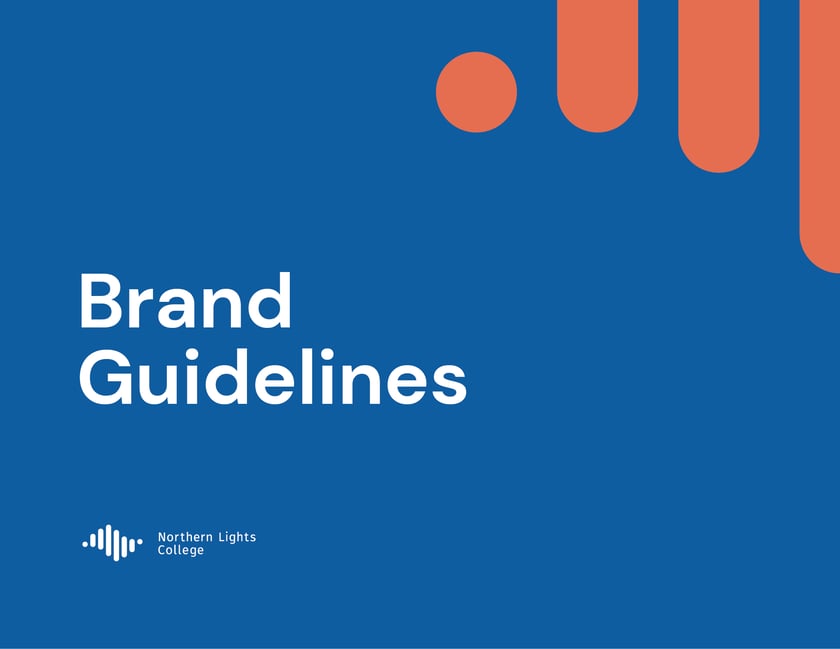 Northern Lights College brand guidelines, page 1: cover.