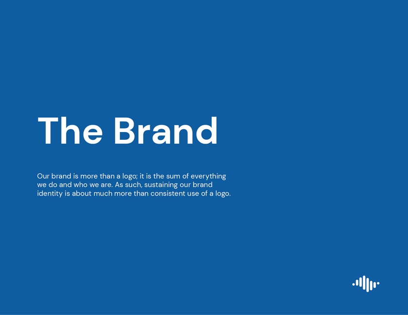 Northern Lights College brand guidelines, page 3: “The Brand” section opener.