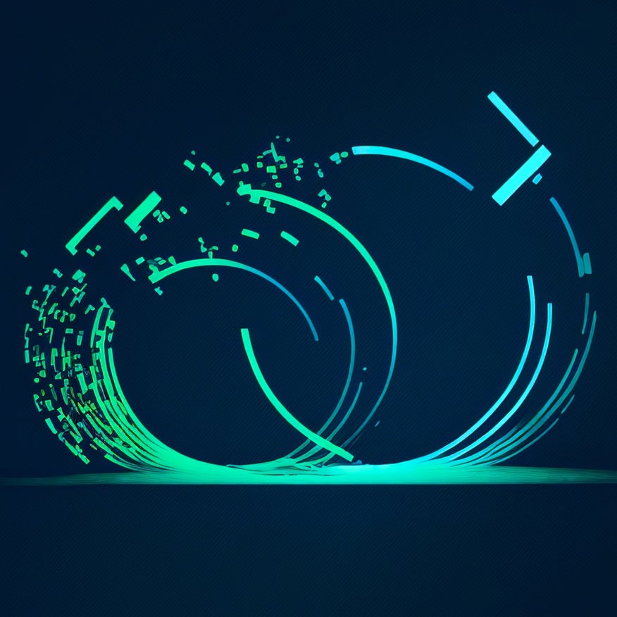 An abstract image of colourful light circles