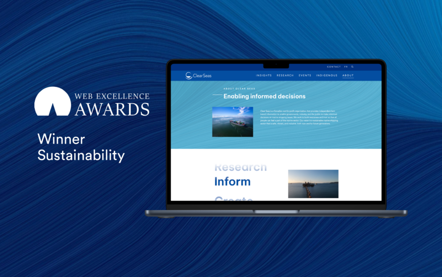 Clear Seas Website Award Excellence in Sustainability