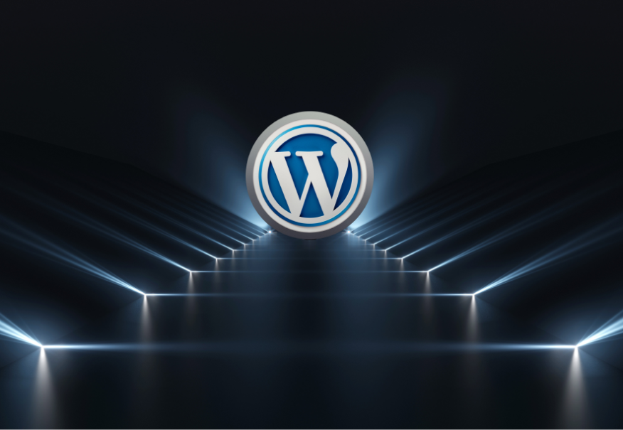Wordpress Logo in moody dark setting