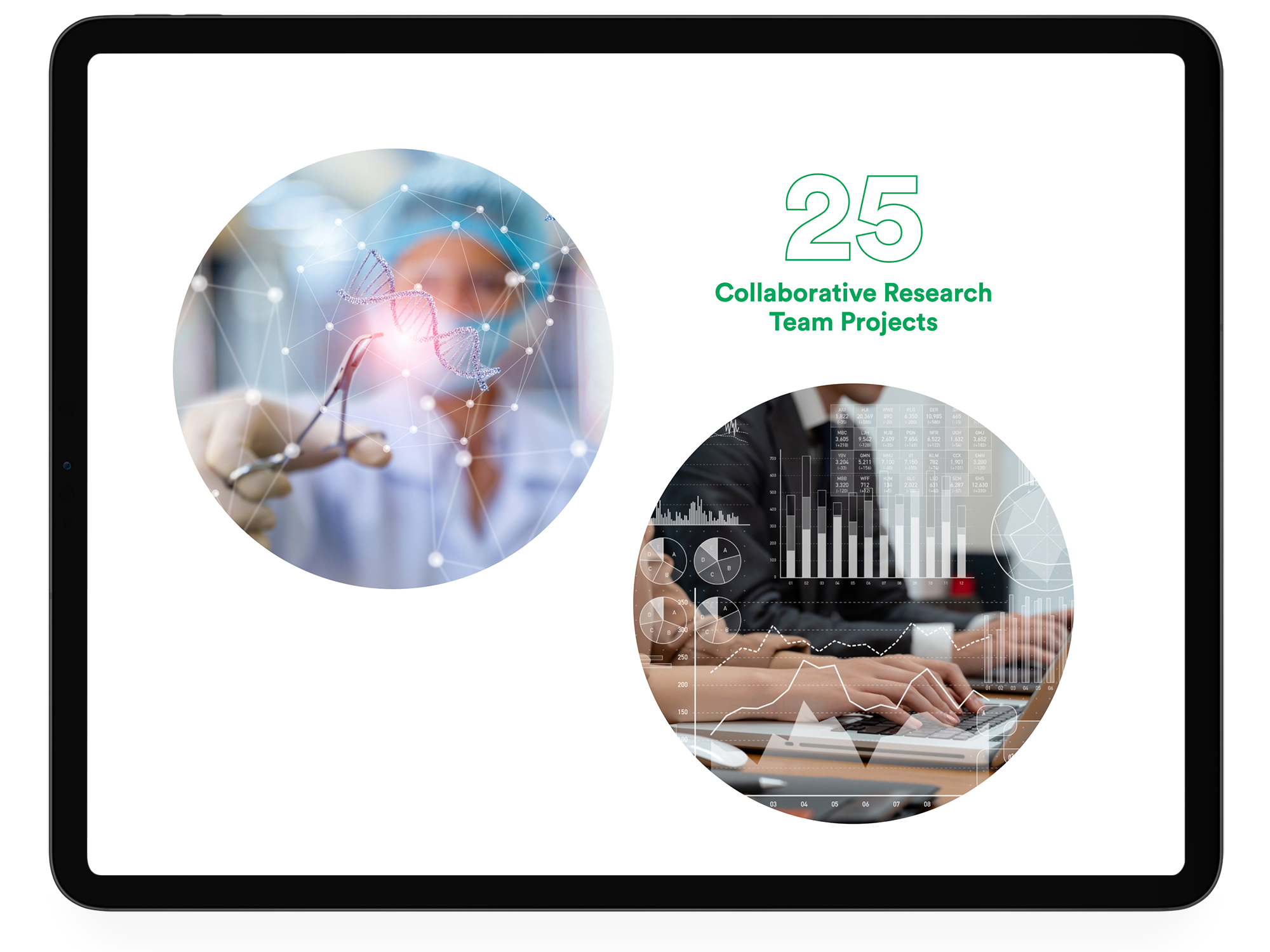 An iPad mockup of the CANSSI website.