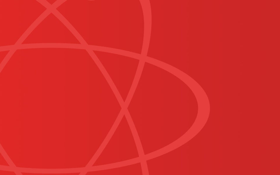 A red background with an outline of CASC's logo.