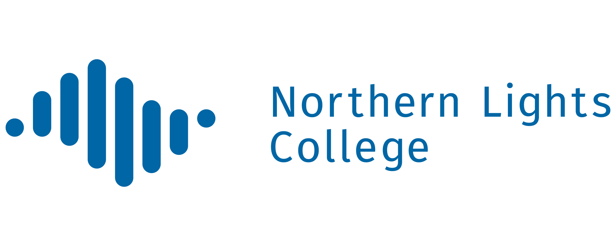 Northern Lights College logo with stylized blue wave icon and text