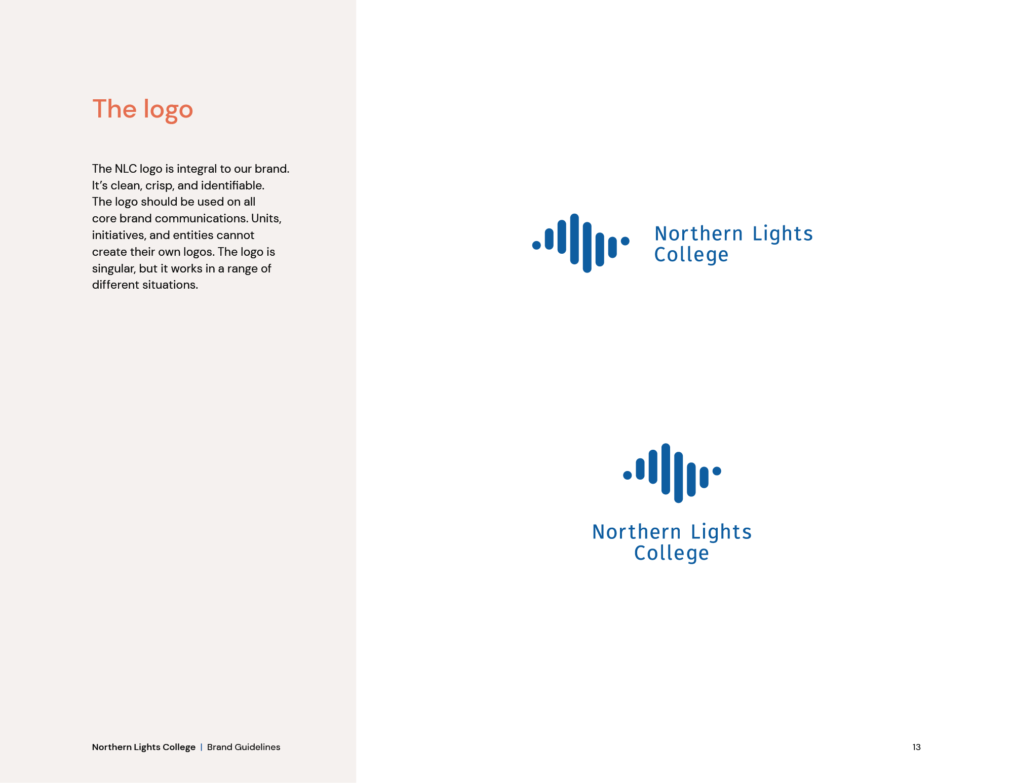 Northern Lights College logo design