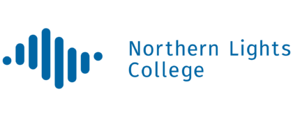 Logo of Northern Lights College featuring a wave-like graphic and the college name in blue text.