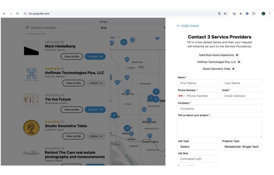 Screenshot of iGuides new search and filter functionality