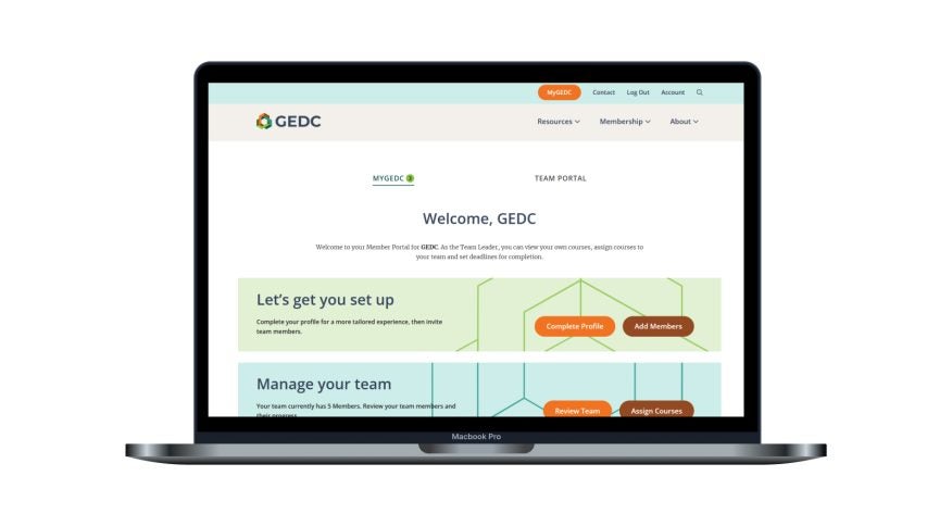 Screenshot of a GEDC profile