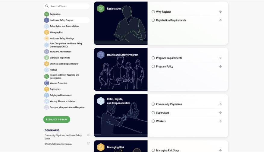 Switch BC UX UI Design: All program topics are displayed with an at-a-glance view of their requirements.