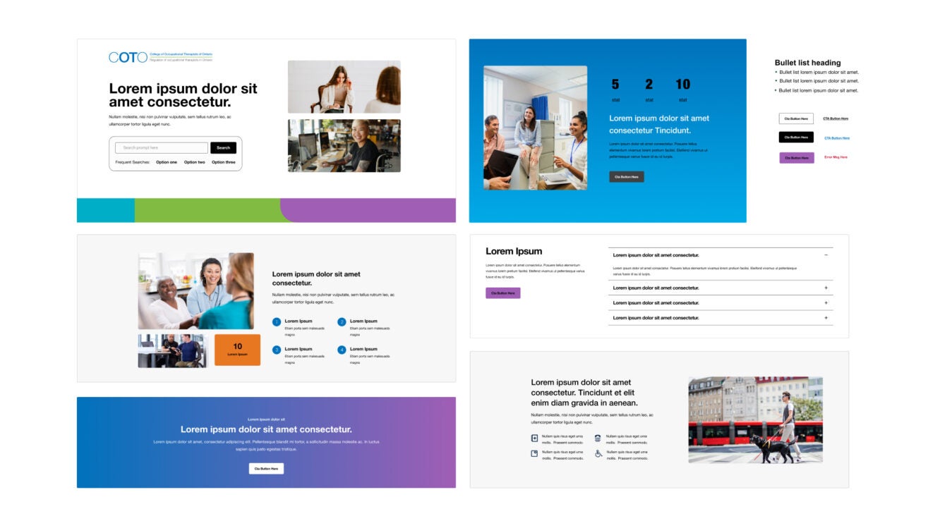COTO Website Screenshots