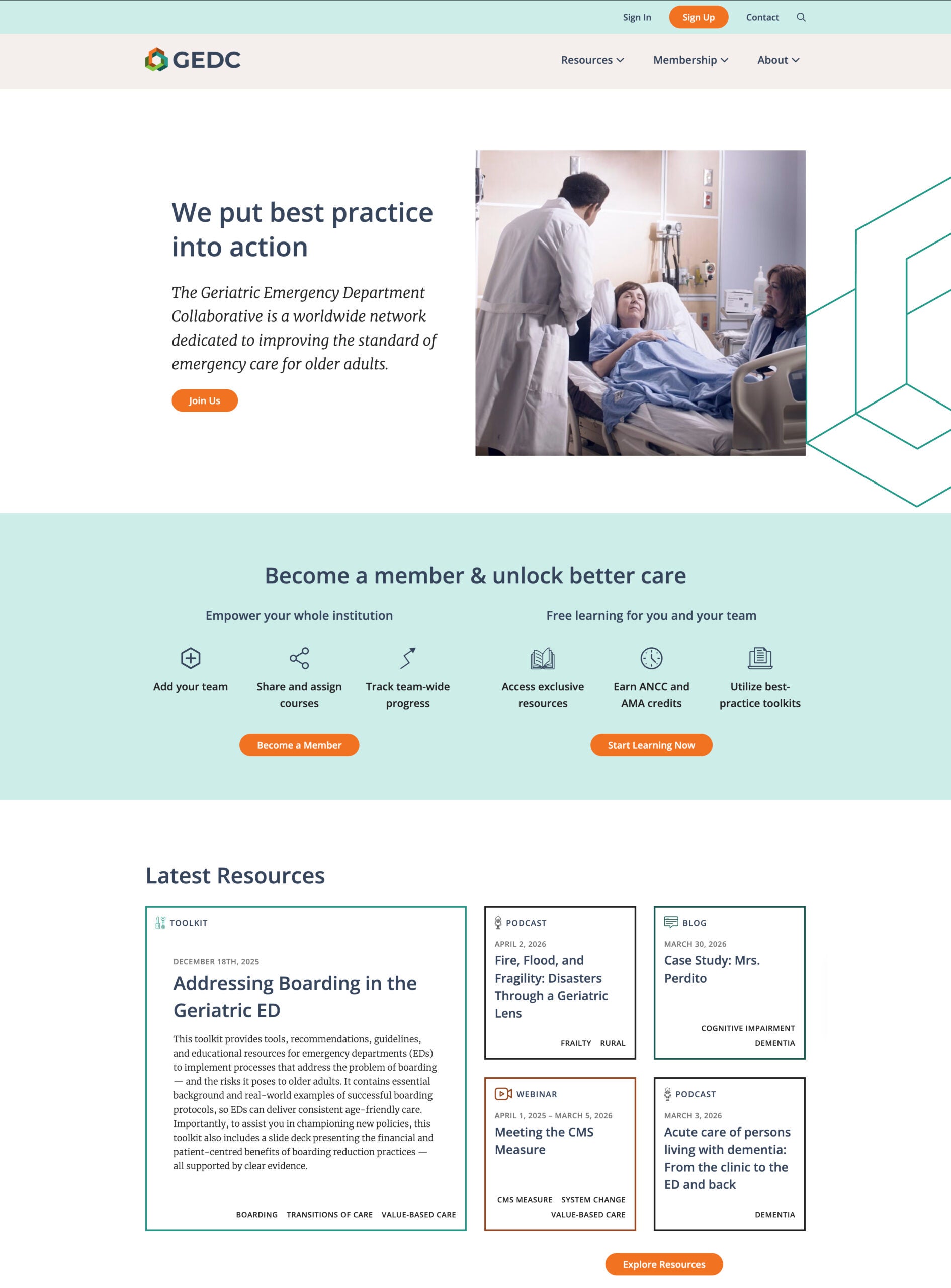 GEDC Website Scrolling Screenshot