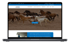 Mockup of the Alberta Equestrian Federation website.