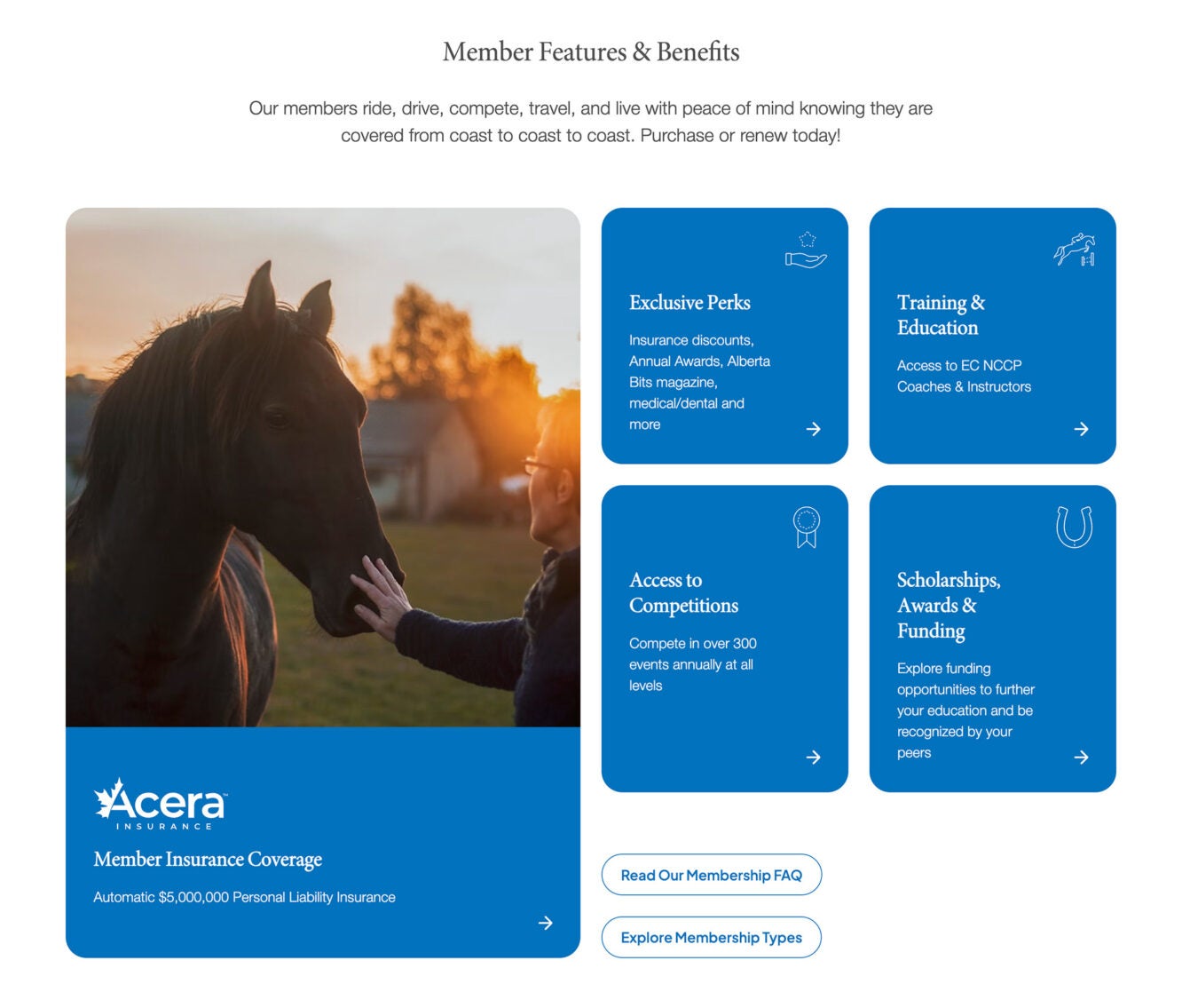 Alberta Equestrian Federation Perks