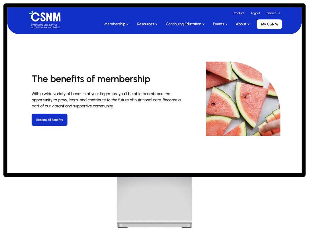 CSNM Benefits of Membership Screenshot