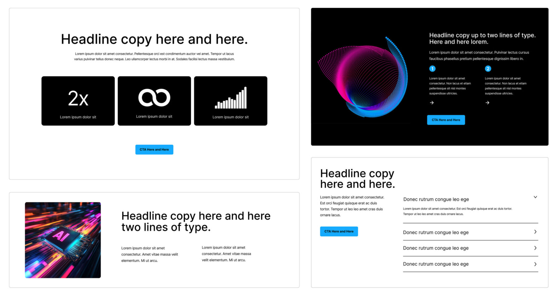 Homepage design concepts created for the Fastloop website redesign