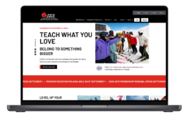 Mockup of the Canadian Ski Instructors’ Alliance website.
